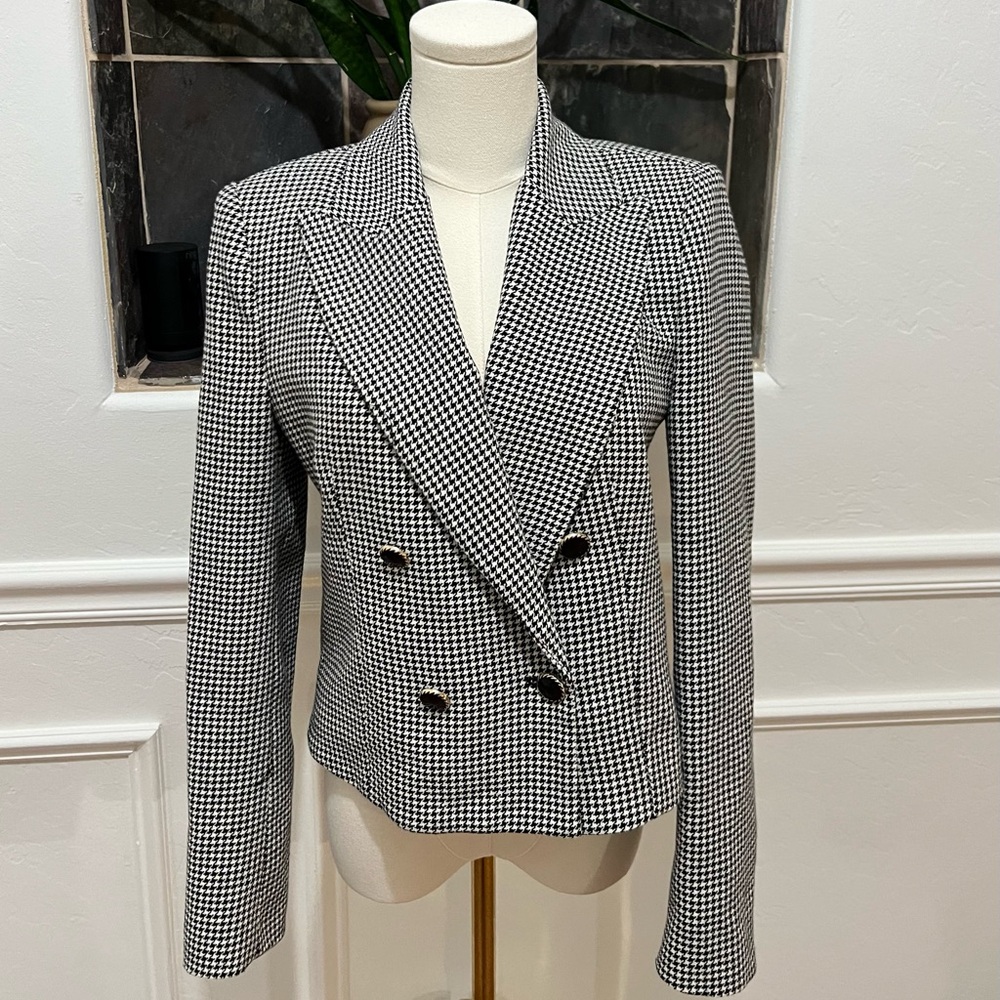 Zara Plaid Short Blazer Size Small - Picture 3 of 8